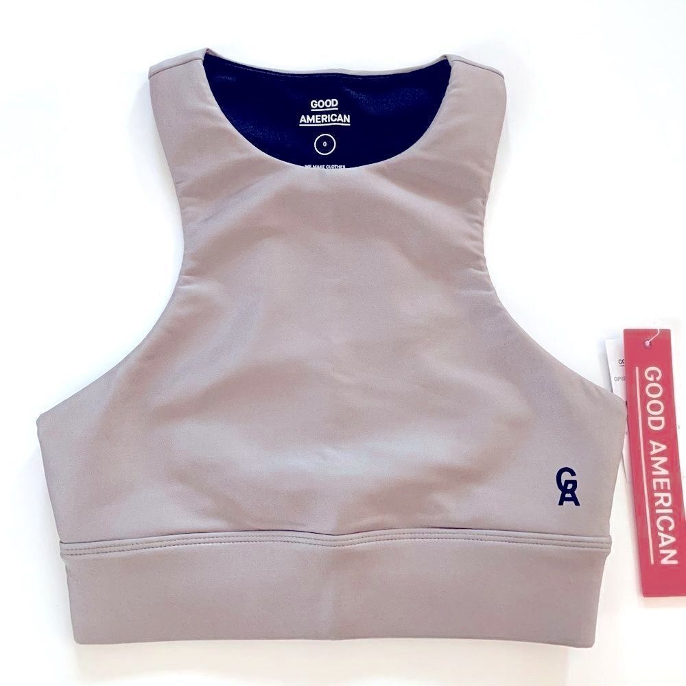 Good American The Empower Bronze Sports Bra, Sz. 0